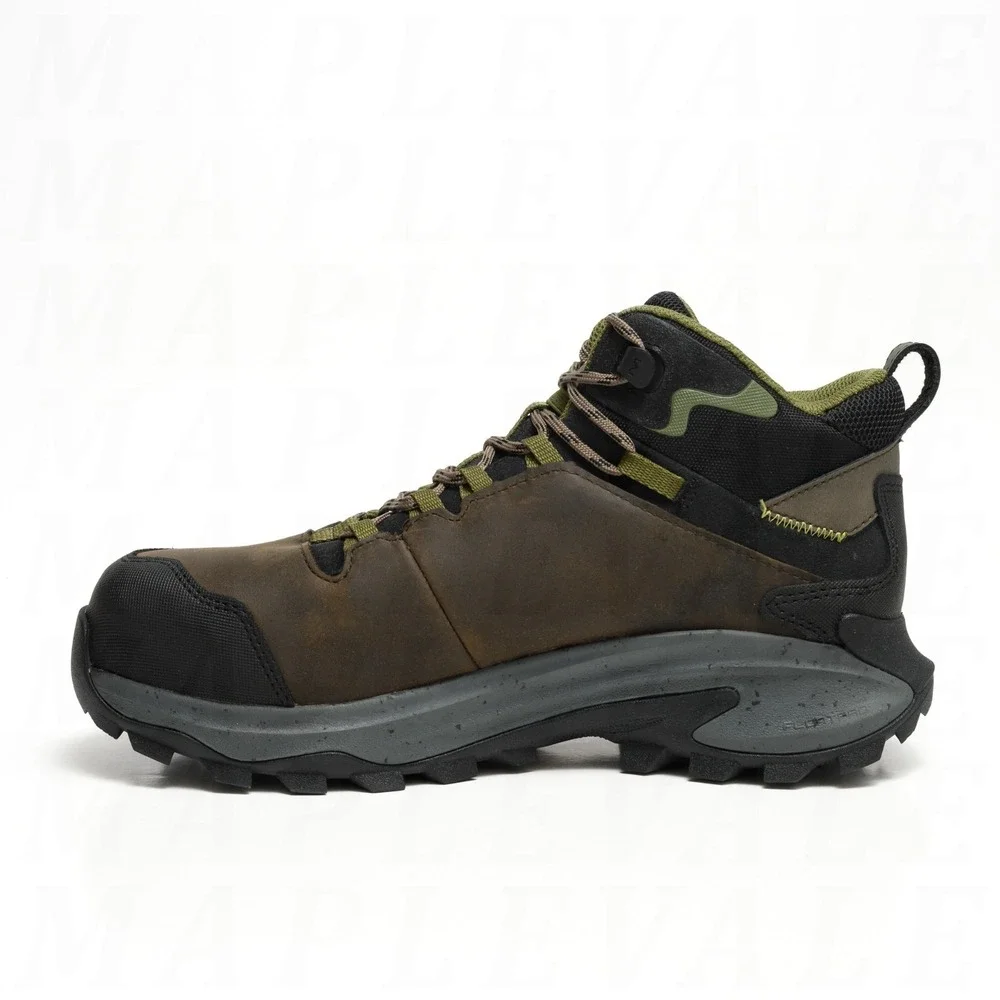 Merrell Moab Speed 2 LX Mid CF Men's Sz 10 Waterproof Work Boots Wide Dark Taupe